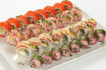 Сет нанами new и 3 набора: васаби, имбирь, соевый соус)