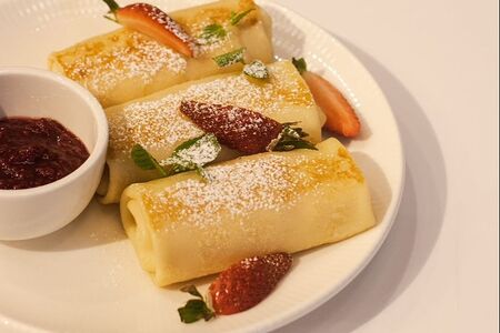 Блинчик с яблоком и корицей 