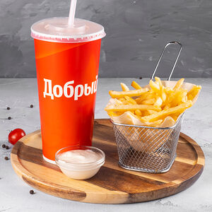 Комбо Кола, фри, соус цезарь