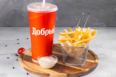Комбо Кола, фри, соус цезарь
