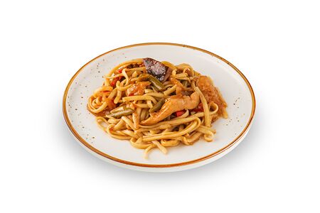 Вок с курицей и овощами