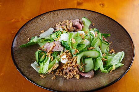 Бельгийские вафли с ростбифом