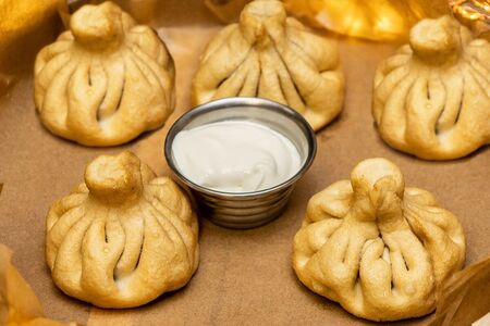 Хинкали жареные свино-говяжьи