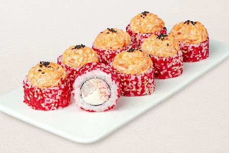 Нежный лосось с тигровой креветкой ролл