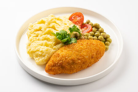 Котлета по-киевски с картофельным пюре