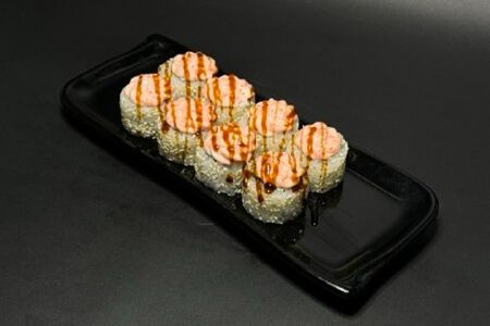 Запечённый ролл с лососем