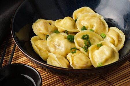 Пельмени с кимчи