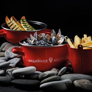 Мидии в сырно-сливочном соусе