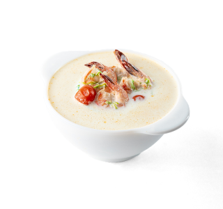 Сливочный суп с креветкой