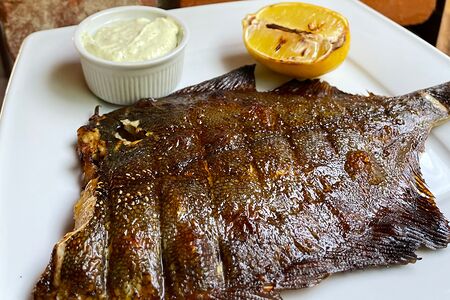 Камбала на гриле