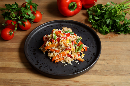 Свинина с рисом басмати