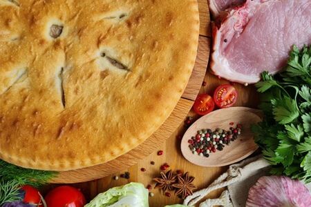 Осетинский пирог с мясом и капустой