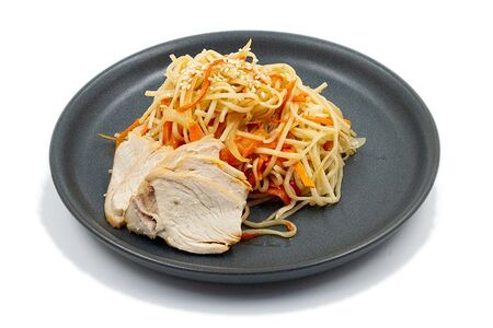 Яичная лапша с курицей