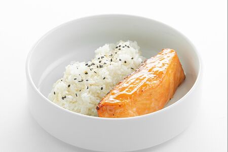 Лосось, мисо, рис