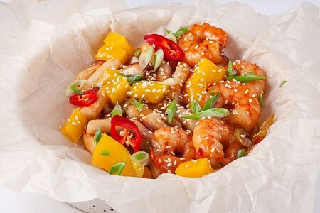 Токпокки с креветками New