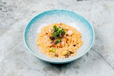 Орзо с креветками