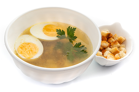 Суп Куриный бульон с гренками