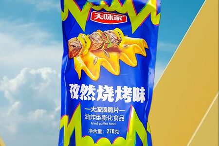 Чипсы со вкусом шашлыка Большая упаковка синие