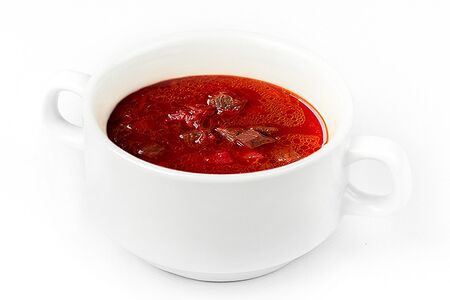 Борщ из свежей капусты с мясом