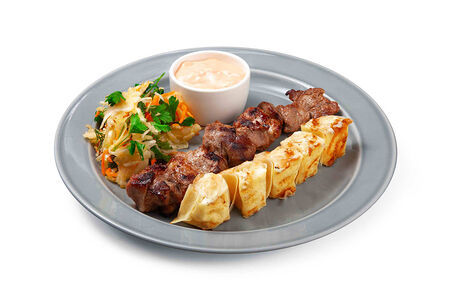 Шашлык из свин с рулет