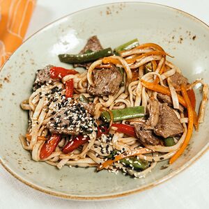 Удон с говяжьей вырезкой