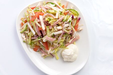 Салат Грибной с ветчиной