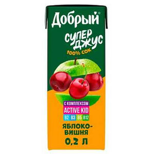 Բնական հյութ Դոբրի խնձոր և բալ