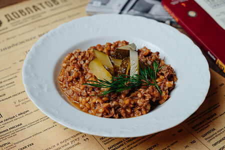 Полба с домашней тушенкой