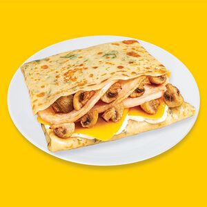 Ветчина, сыр и грибы