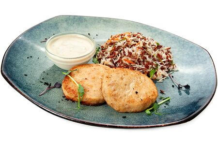 Котлеты из судака с картофельным пюре