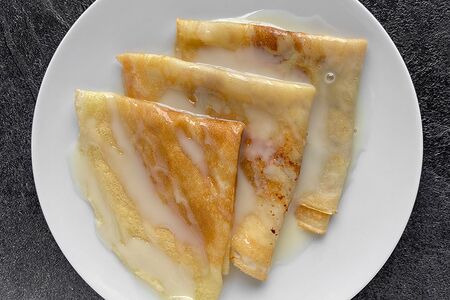 Блины со сгущённым молоком