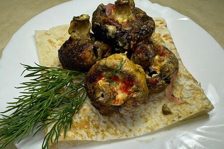 Шампиньоны на мангале