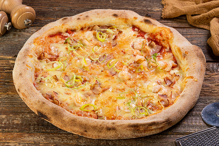 Пицца Креветки бекон маленькая