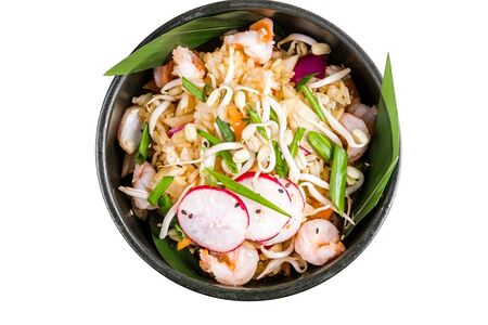 Рис с креветками в соевом соусе