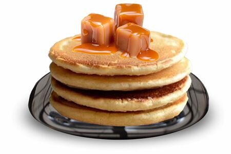 Пузиблинчики с карамельным топпингом