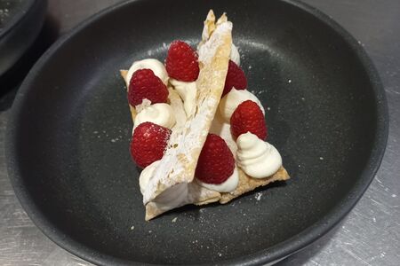 Мильфей/творожный мусс/малина