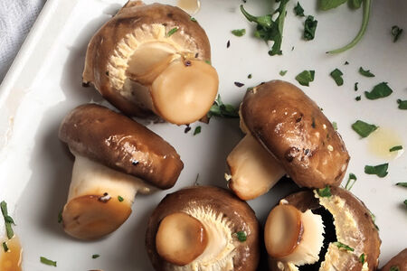 Шампиньоны на гриле