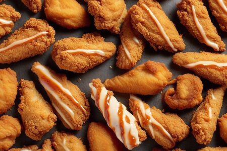 5 стрипсов и соус чесночный 