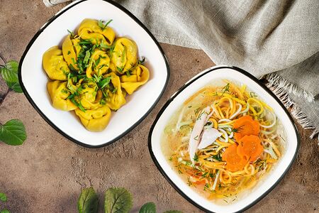 Комбо Конечно, Уася и куриный суп с домашней лапшой