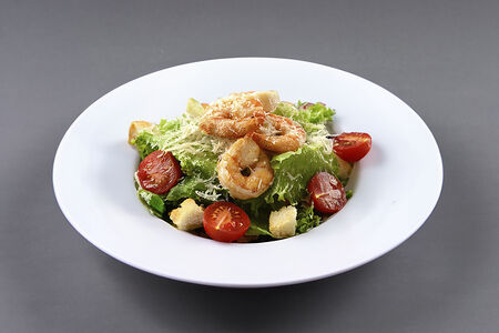 Салат Цезарь с креветками 