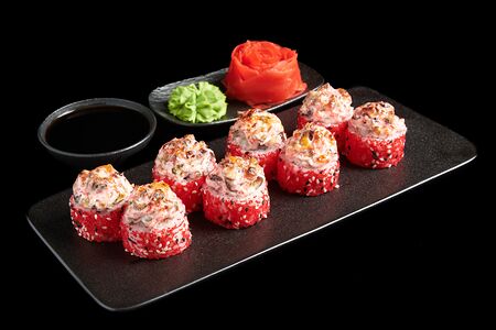 Запеченный ролл шиитаки унаги