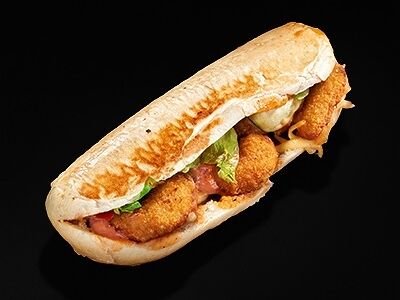 Шаурма с креветками в багете