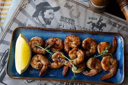 Хвосты тигровых креветок