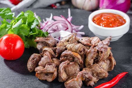 Шашлык из куриных потрохов