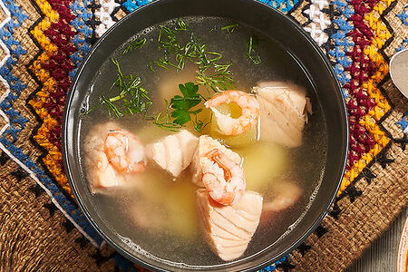 Суп Уха с семгой