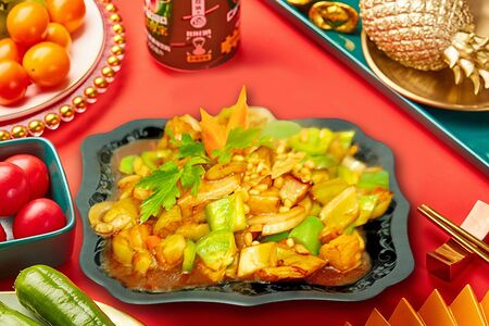 Баклажан с кедровыми орешками в соусе 603 (2)