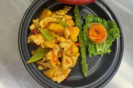 58. Курица с ананасом