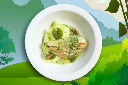 Куриная грудка су-вид с картофельным пюре