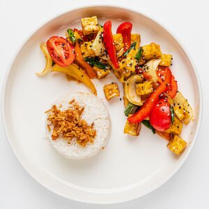 Стир-фрай с тофу и овощами
