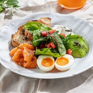 Большой завтрак с лососем 